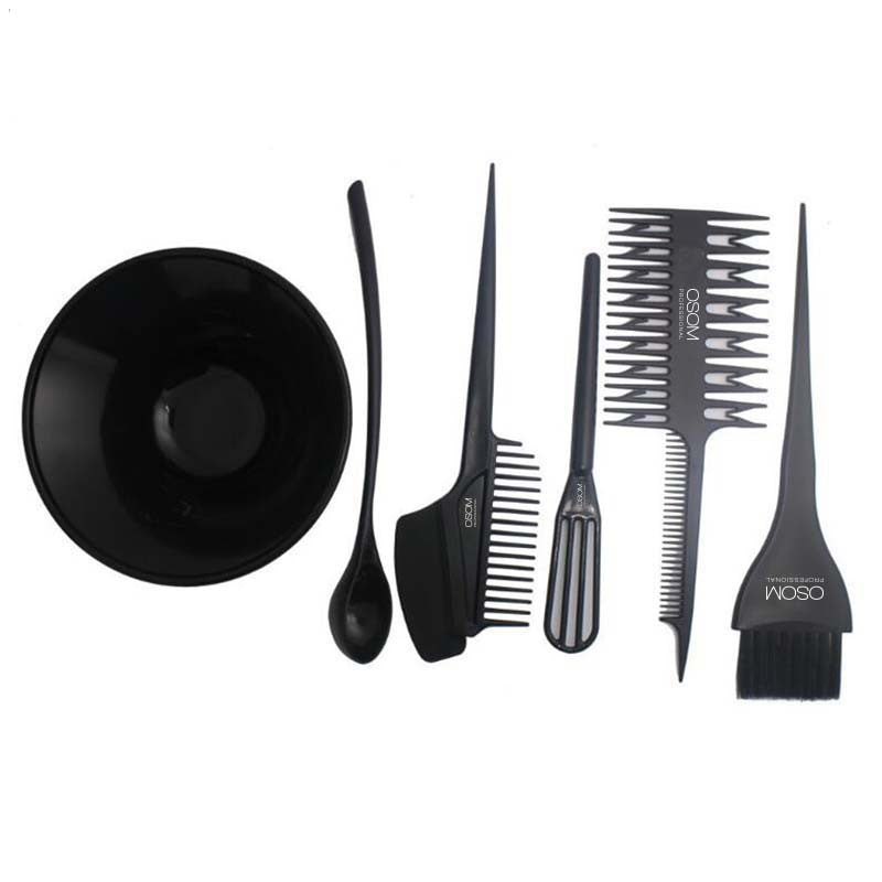 Set for hair dyeing Osom Professional Tinting Kit OSOMPC08BL, black color, 6 parts
