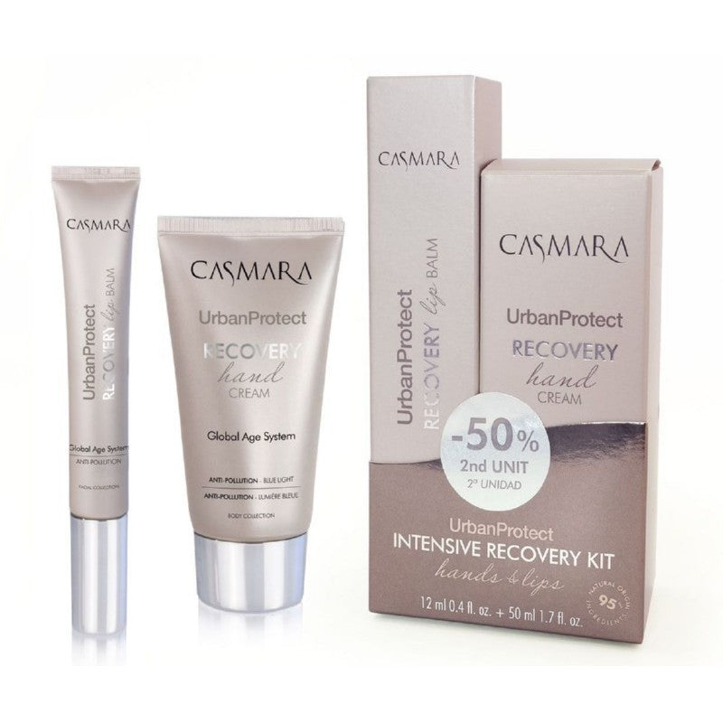 Set for hand and lip care Casmara UrbanProtect Intensive Recovery Kit Hands &amp; Lips CASAL160, hand cream, 50 ml, and lip balm, 12 ml