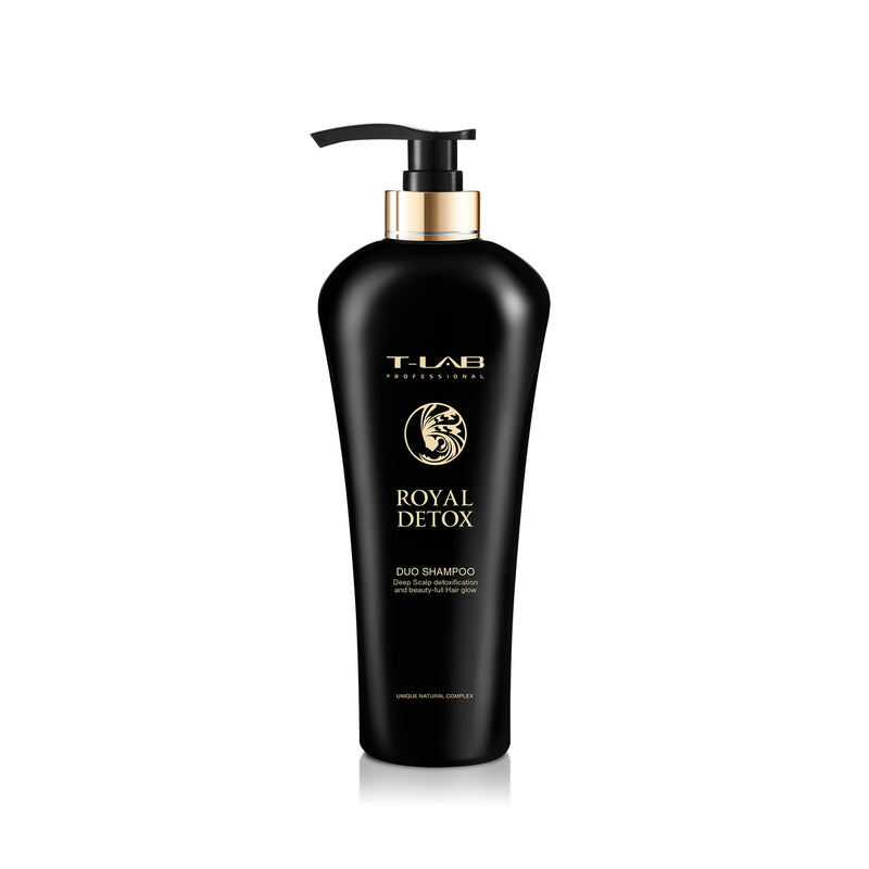 T-LAB Professional Royal Detox Duo Shampoo Shampoo for imperial hair smoothness and absolute detoxification 750 ml + a gift of luxurious home fragrance with sticks