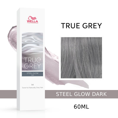 Wella TRUE GRAY Steel Glow Dark - Тоник для седых волос, 60 мл 