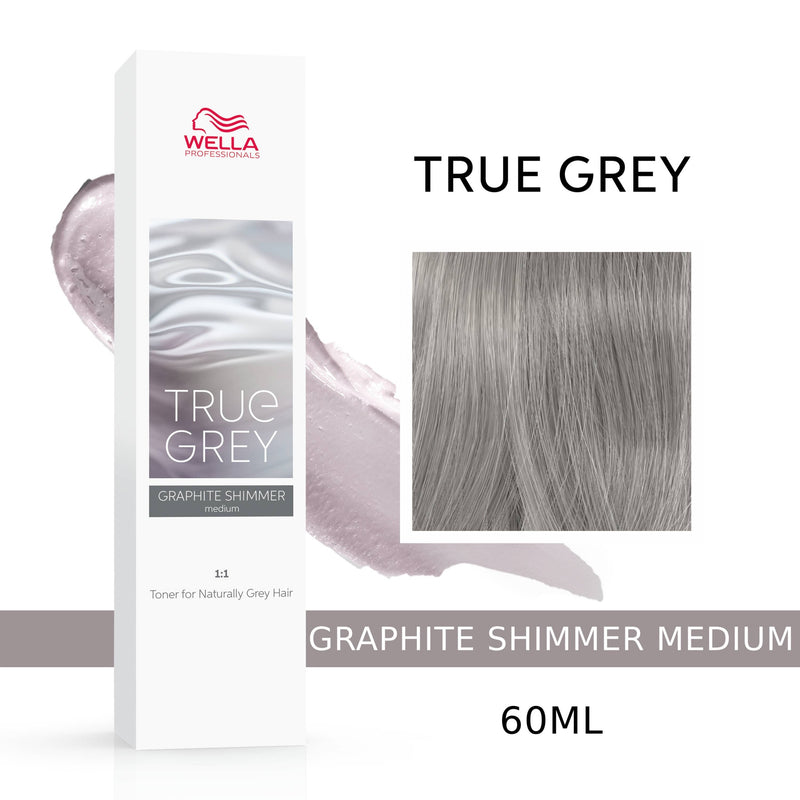 Wella TRUE GRAY Graphite Shimmer Medium - Toner for gray hair, 60 ml 