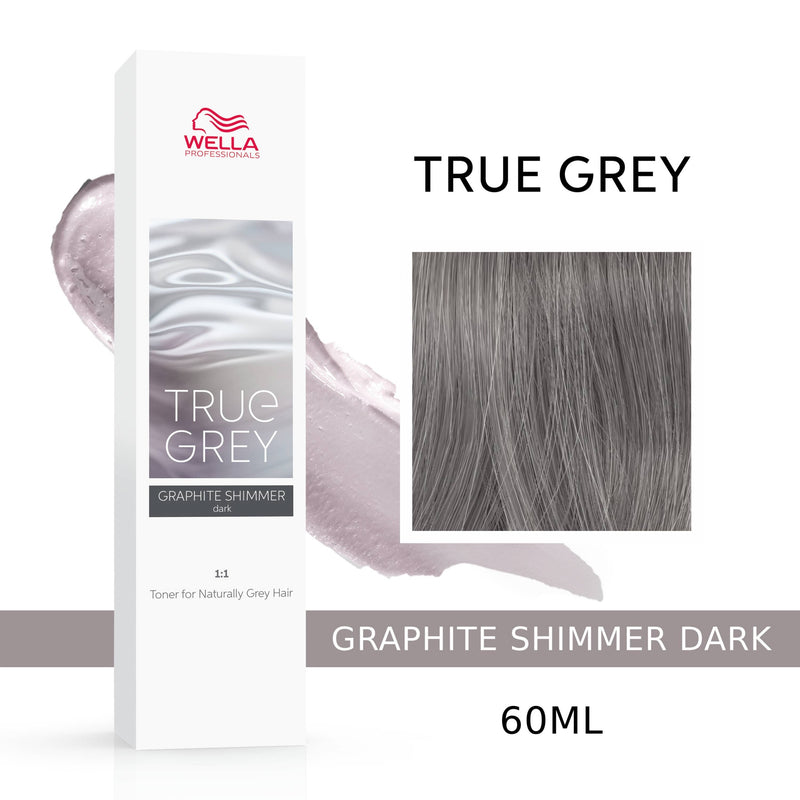 Wella TRUE GREY Graphite Shimmer Dark - Toneris žiliems plaukams, 60 ml