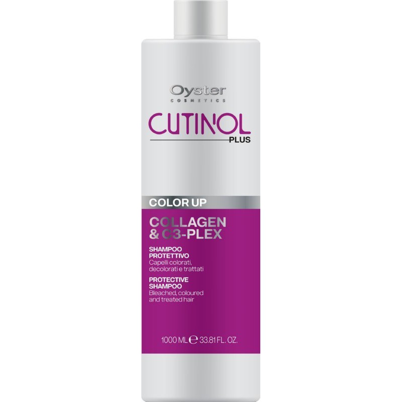 Шампунь для окрашенных волос Oyster Cutinol Plus Color Up Protective Shampoo, восстанавливающий, для поврежденных волос OYSH05100220, 1000 мл