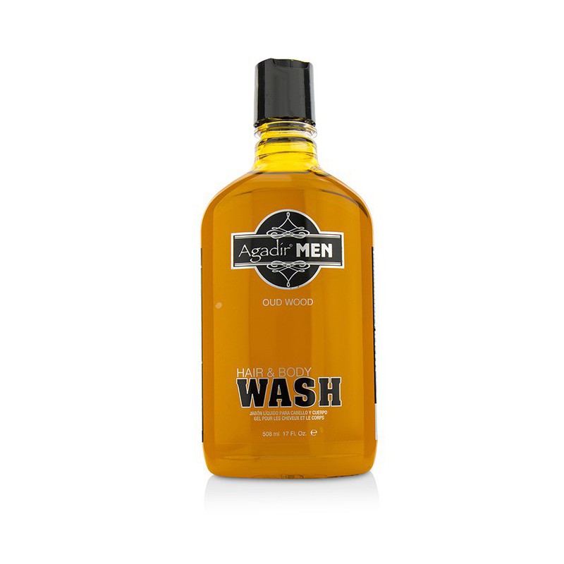 Šampūnas ir kūno prausiklis vyrams Agadir Men Hair & Body Wash AGDM6030, skirtas vyrų plaukų ir kūno priežiūrai, priemonė 2 in 1, 508 ml