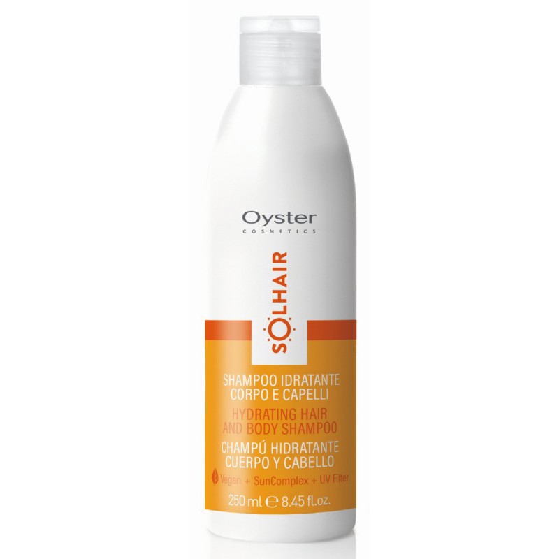 Šampūnas plaukams ir kūno prausiklis Oyster Solhair Hydrating Hair & Body Shampoo OYSH01250001, skirtas plaukams ir kūnui, 250 ml