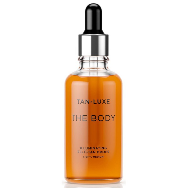 Self-tanning drops for body skin Tan-Luxe The Body Self-Tan Drops Light / Medium TL779283, 50 ml + gift Previa hair product