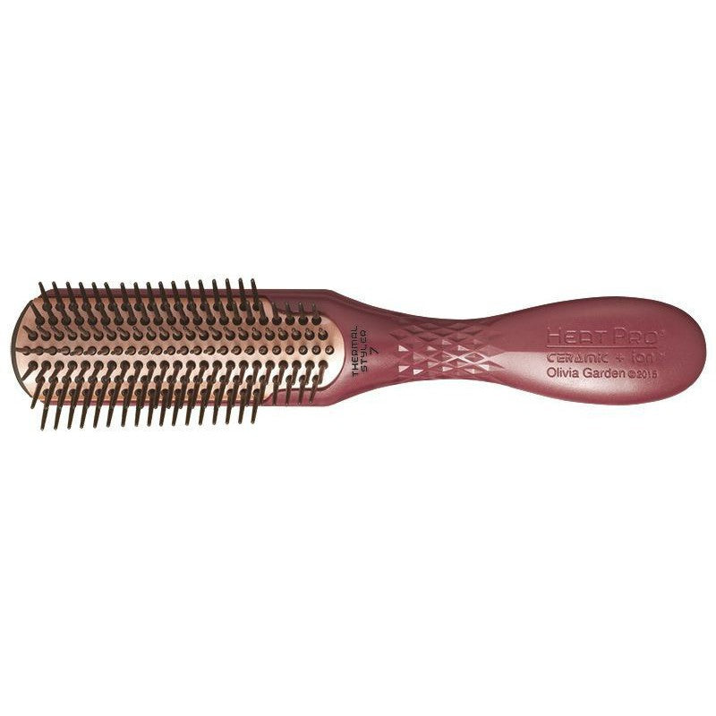 Hair brush Olivia Garden HeatPro Styler OG00295 for hair styling, heat resistant, 7 rows of spikes
