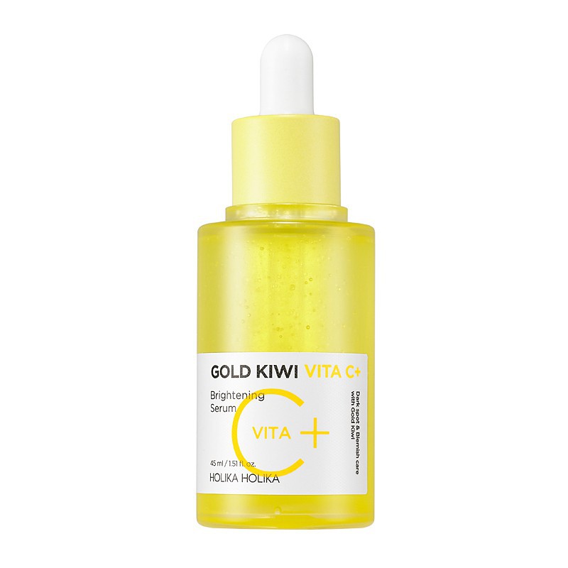 Serum for facial skin with vitamin C Holika Holika Gold Kiwi Vita C+ Brightening Serum Brightens facial skin 45 ml