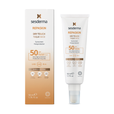 Sesderma REPASKIN DRY TOUCH SPF 50 Солнцезащитный крем для лица, 50 мл + мини-продукт Sesderma в подарок