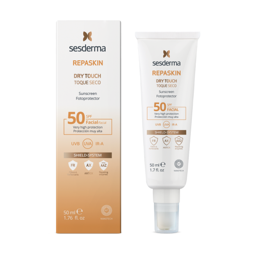 Sesderma REPASKIN DRY TOUCH SPF 50 Солнцезащитный крем для лица, 50 мл + мини-продукт Sesderma в подарок