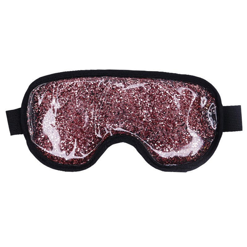 Согревающая/охлаждающая маска для глаз - очки для сна beOSOM Hot &amp; Cold Glitter Eye Mask Розовый, розовый