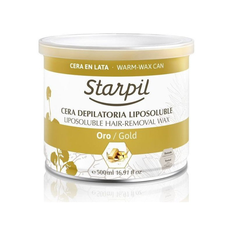 Warm depilatory wax Starpil STR3010308001, natural - with gold particles, 500 ml