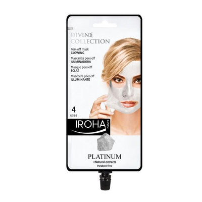 Skaistinanti odą veido kaukė Iroha Divine Collection Peel-off Mask Platinum, nuplėšiama, 4 kartams-Beauty chest