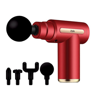Impact massager Zyle ZY29MGRD, red, with 4 replacement heads
