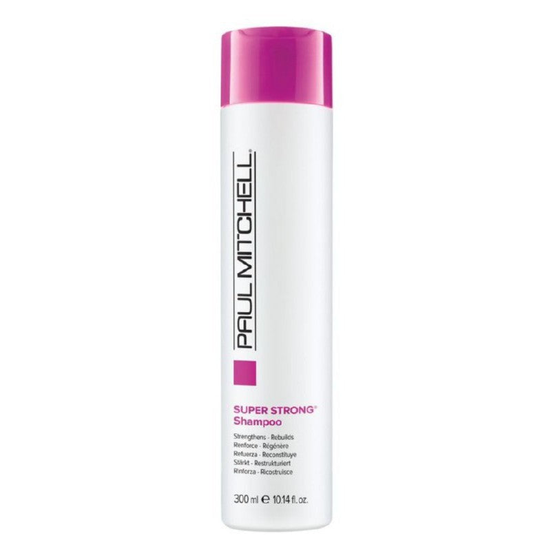 Strengthening shampoo for hair Paul Mitchell Super Strong Shampoo PAUL105113, restores hair structure, 300 ml + gift Previa hair product