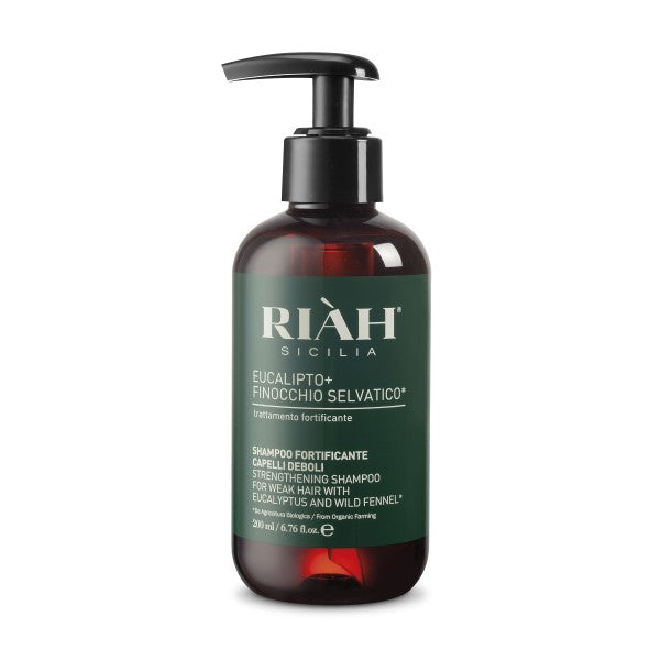 RIAH Strengthening Shampoo With Eucalyptus & Wild Fennel Stiprinamasis šampūnas slenkantiems plaukams, 200ml