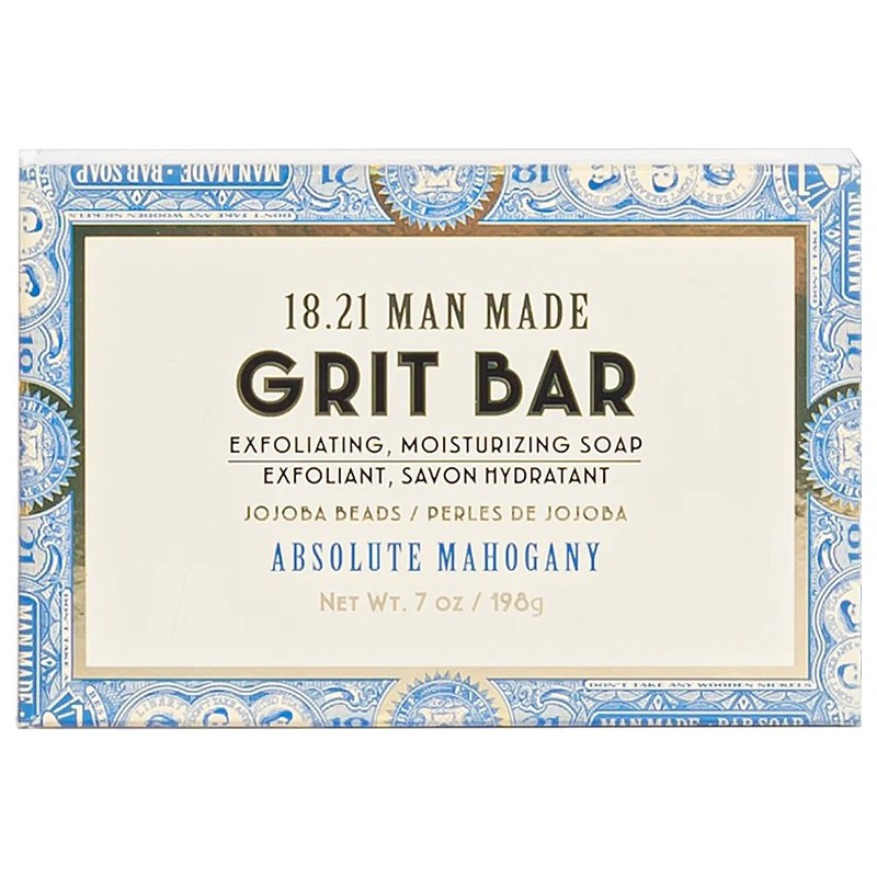 Отшелушивающее мыло для мужчин 18.21 Man Made Exfoliating Bar Soap Absolute Mahogany BSG7AM, подходит для лица и тела, 198 г.