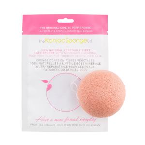The Konjac Sponge facial sponge for tired skin with pink clay 
