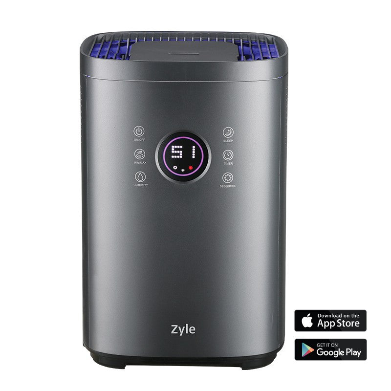 Ультразвуковой увлажнитель воздуха Zyle ZY114HG с приложением для телефона, серебристый