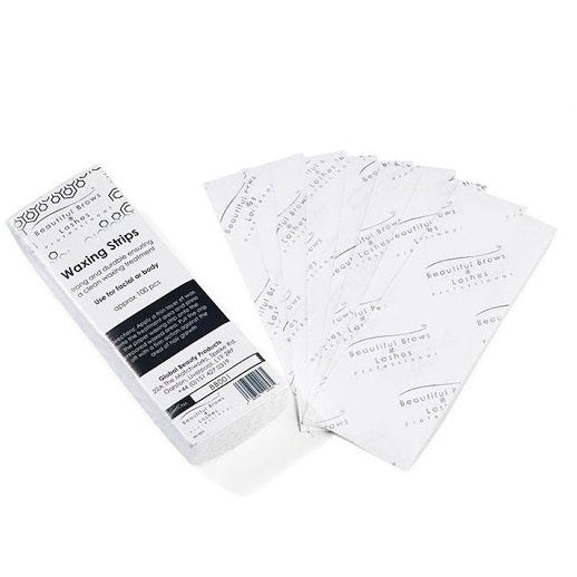 Depilatory papers Beautiful Brows Lashes Professional Waxing Strips for face and body depilation, 100 pcs.