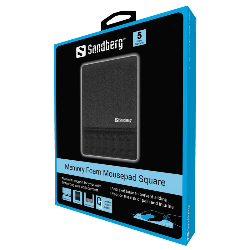 Квадратный коврик для мыши Sandberg 520-38 из пены с эффектом памяти