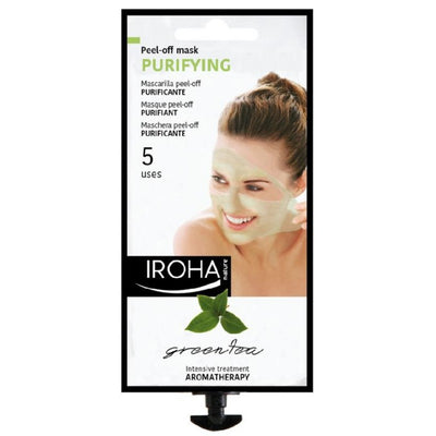 Cleansing facial mask Iroha Relax Day Green Tea Facial Mask MCIN01 with green tea and ginkgo leaves, 25 ml