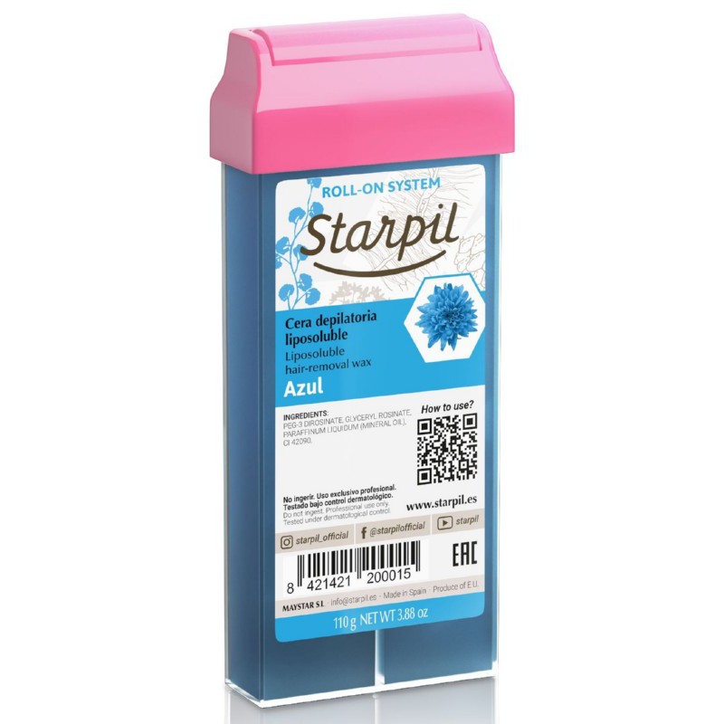 Воск в картридже Starpil Roll-On STR3010103002 Cera Azul с азуленом, синий, 110 г