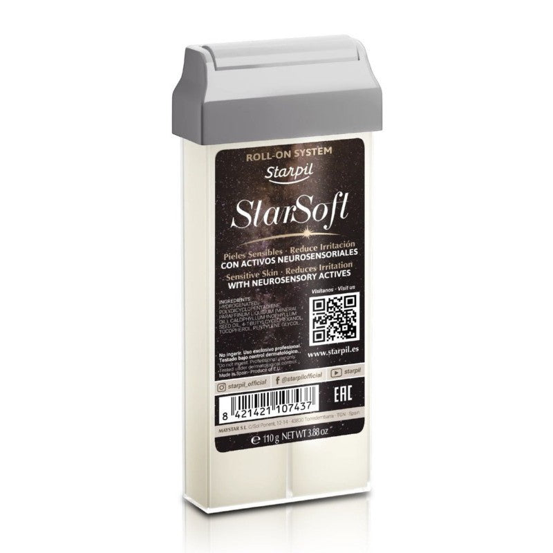 Wax in cartridge Starpil StarSoft Roll On System STR3010160005, for extremely sensitive skin, 110 g