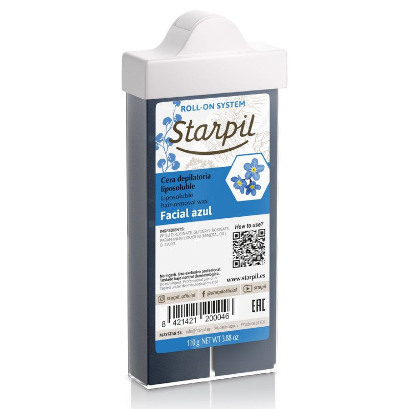 Воск в картридже Starpil STR3010127001, синий, подходит для депиляции лица, 110 г