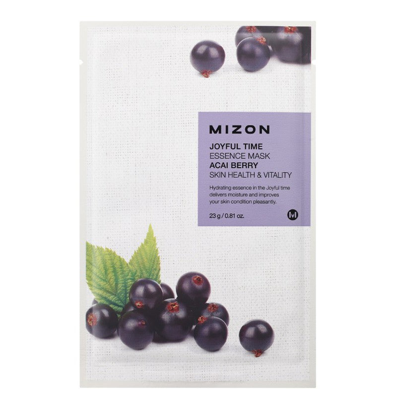 Маска для лица Mizon Joyful Time Essence Mask Acai Berry MIZ888890127, с ягодами асаи, 23 г