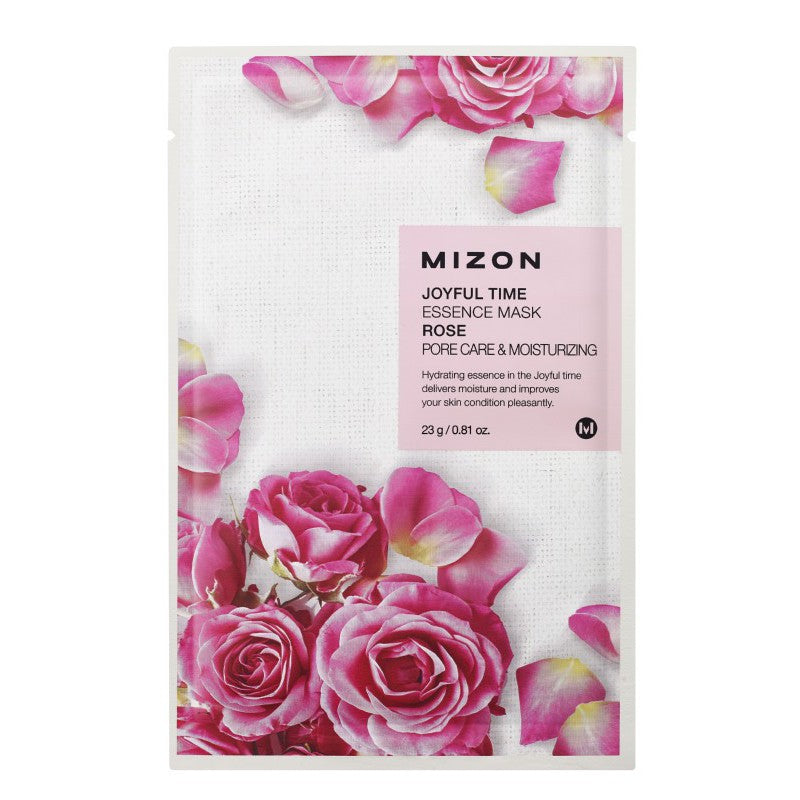 Face mask Mizon Joyful Time Essence Mask Rose MIZ888890119, with roses, 23 g