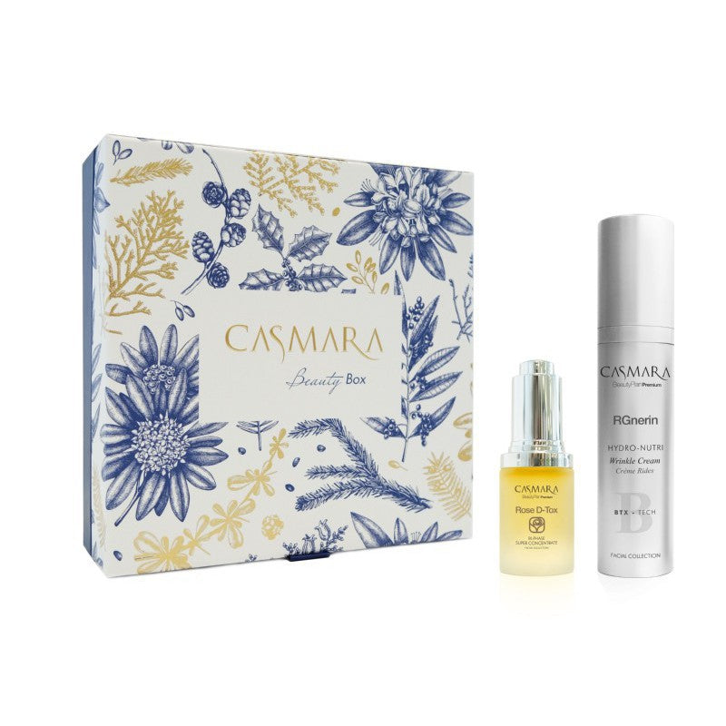 Face skin care set Casmara Beauty Box RGnerin Hydro Nutri &amp; Rose D-Tox Limited Edition CASAL806, the set includes: face concentrate 15 ml, face cream 50 ml
