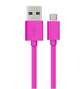 Ультраплоский кабель Micro-USB Energizer Hightech, 1,2 м, розовый (C21UBMCGPK4)
