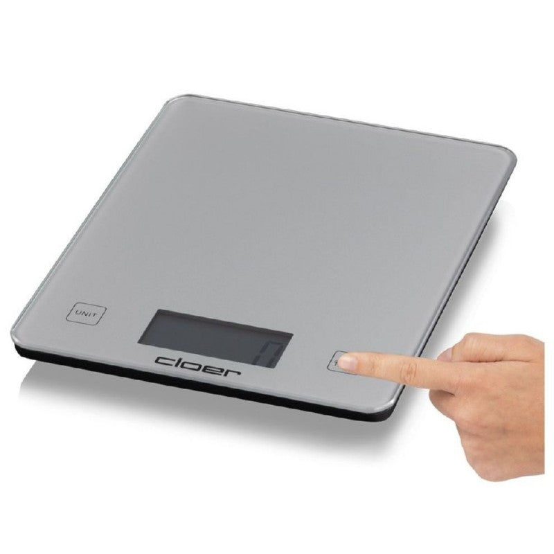 Kitchen scales Cloer 6878 silver, weighing up to 10 kg, gray