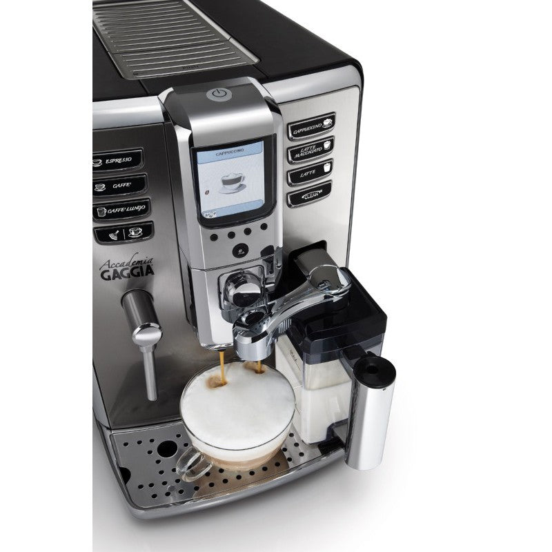 Fully automatic coffee machine Gaggia Academia SS230, silver +gift Coffee beans Vergnano Antica Bottega 1kg