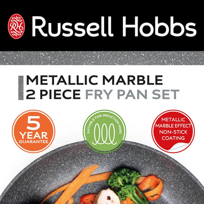 Russell Hobbs RH02834EU7 Набор сковородок из 2 предметов с металлическим мрамором