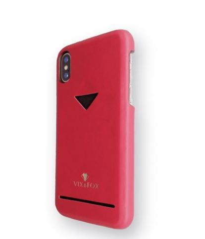 Задняя оболочка слота для карт VixFox для iPhone X/XS рубиново-красного цвета
