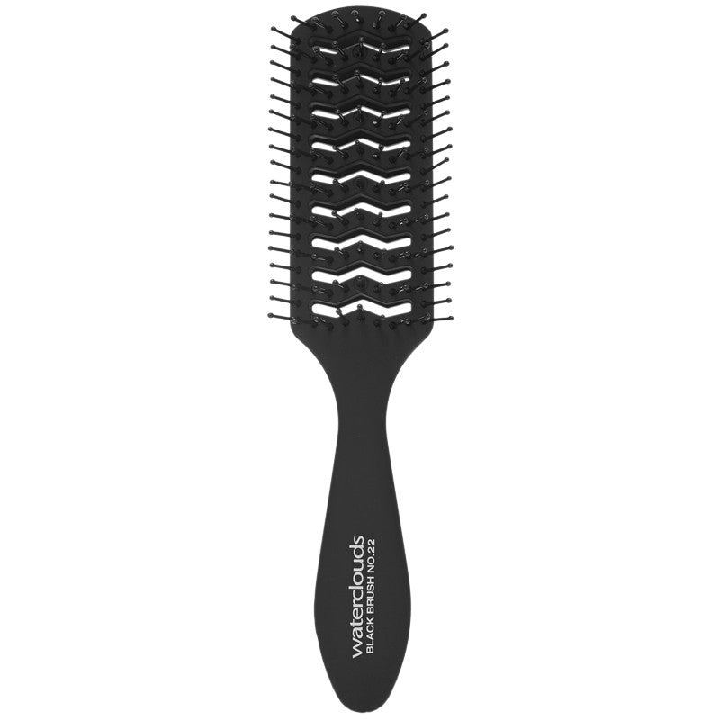 Waterclouds Black Brush NO.22 plaukų šepetys +dovana Previa plaukų priemonė