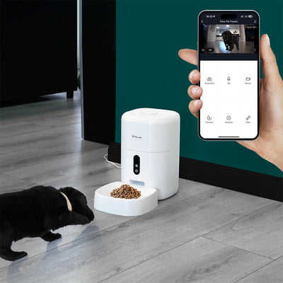 Кормушка для домашних животных Tellur Smart WiFi, камера UltraHD, 4 л, белый