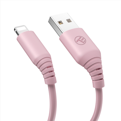 Силиконовый кабель Tellur USB-Lightning 3A 1м Розовый
