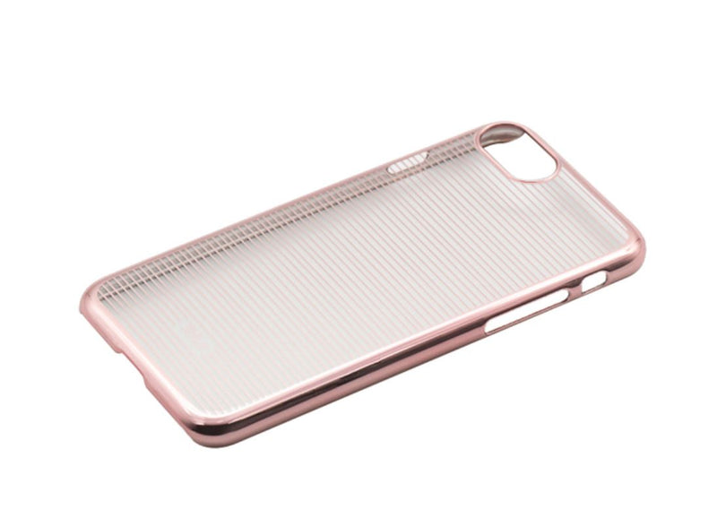 Жесткий чехол Tellur Cover для iPhone 7 с горизонтальными полосками розовый