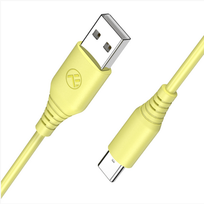 Силиконовый кабель Tellur USB-Type-C 3A, 1 м, желтый