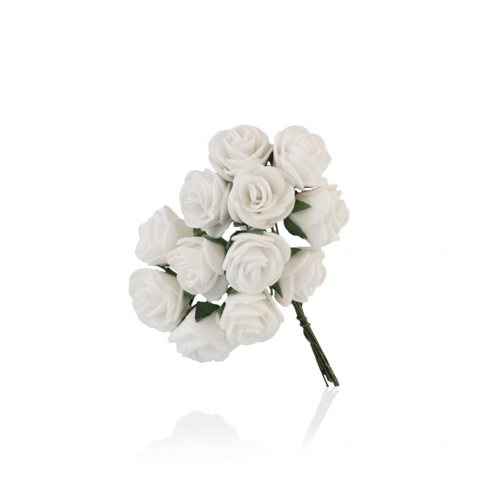 Hair accessory "White rose branch" 