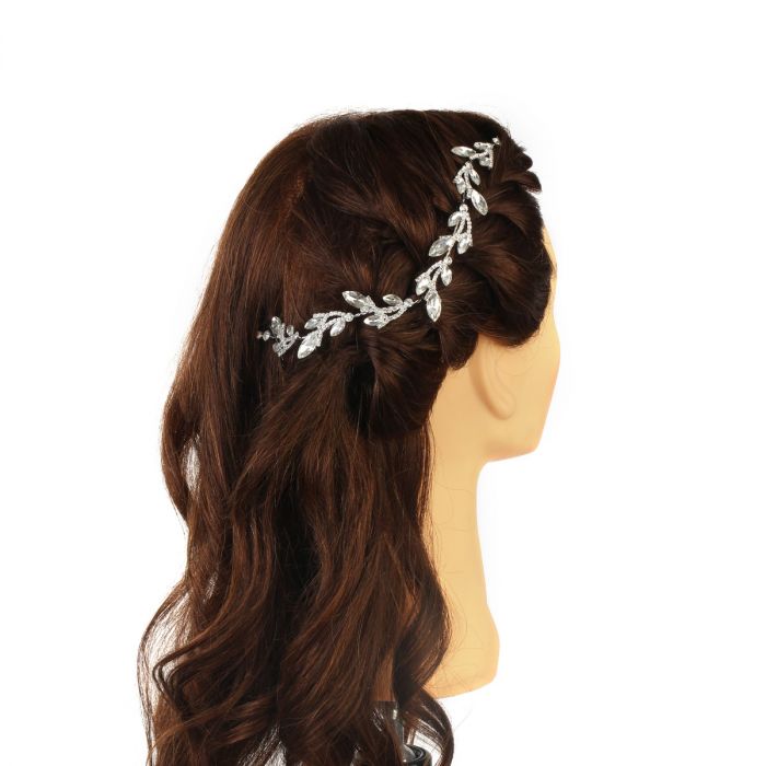 Hair accessory with leaves and mountain cross 