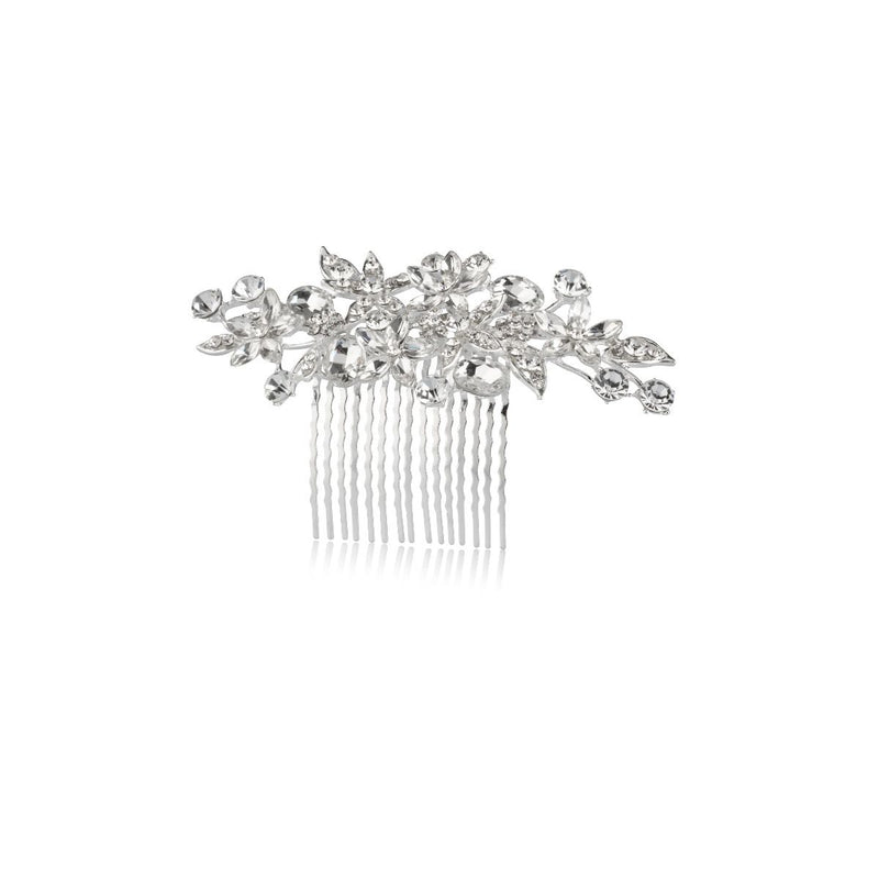 Hair accessory with zircon and flowers