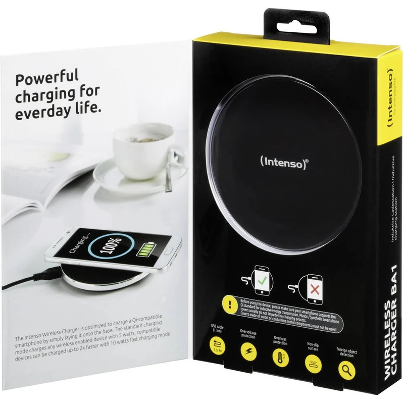 Intenso Wireless Charger with Adapter Black BA1 7410510 