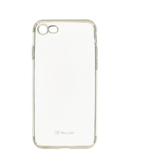 Чехол Tellur Силиконовый с гальваническим покрытием для iPhone 8, серебристый