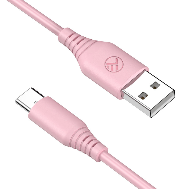 Силиконовый кабель Tellur USB-Type-C 3А, 1 м, розовый