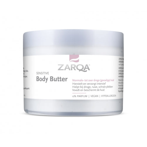 Zarqa body butter for sensitive skin, unscented, 250ml + gift Previa cosmetic product