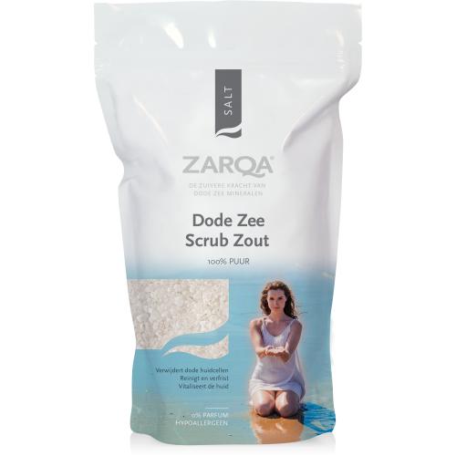 Zarqa Negyvosios jūros šveičiamoji druska 500 g +dovana Previa kosmetikos priemonė